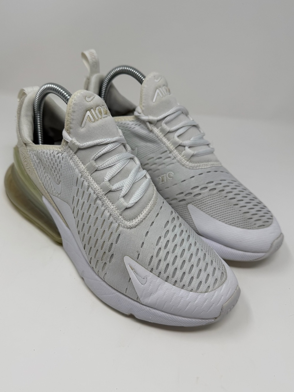 Nike Air 270 Big Kids White Sneakers Sz.7y